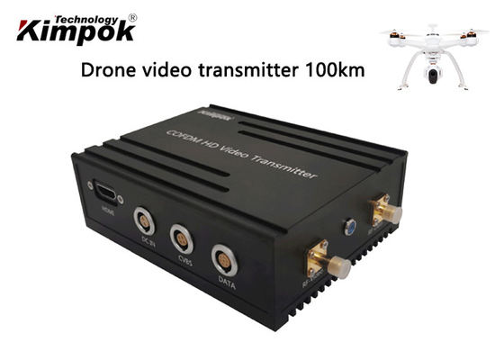 100 km LOS Drone Nadajnik wideo COFDM Bezprzewodowe łącze danych 1,2 Ghz 2,4 Ghz