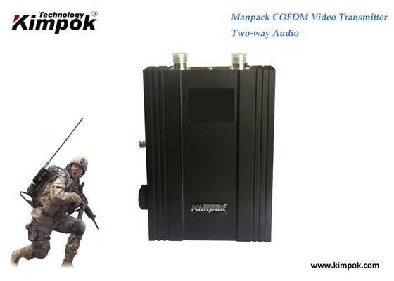Nadajnik wideo COFDM 300 - 900 MHz, bezprzewodowy cyfrowy nadajnik AV 5 W HD 3 km NLOS Manpack