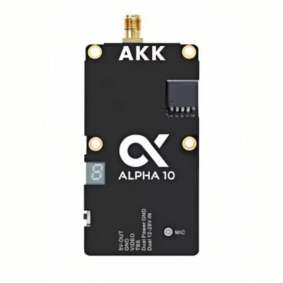 AKK 5.8G 10W VTX Alpha10 Nadajnik wideo Obsługa Smart Audio z 80 kanałami Akcesoria do dronów RC