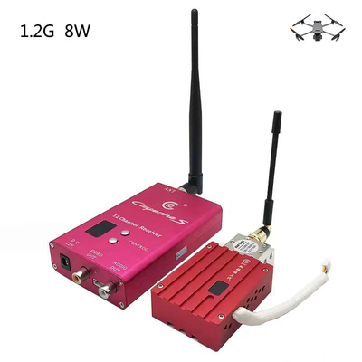 czerwony 1,2 GHz 8W cyfrowy Vtx Fpv z 8 kanałami