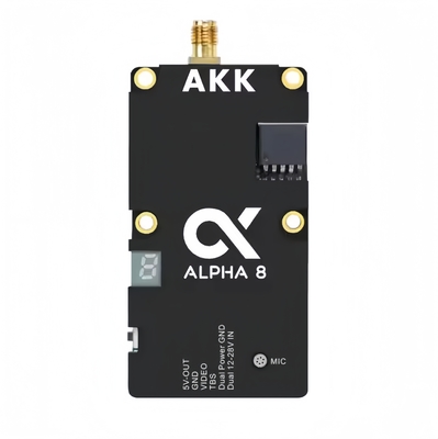 AKK 8W VTX Alpha8 Bezprzewodowy nadajnik wideo 80CH 5.8G 8W 5W 3W 1W Obsługa zasilania Smart Audio